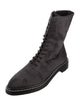 The Row Distressed Fara Combat Silk Combat Boots