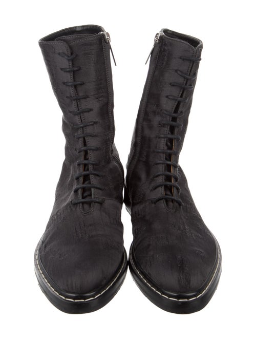 The Row Distressed Fara Combat Silk Combat Boots