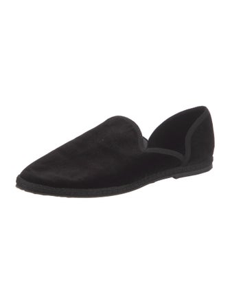 The Row Velvet D'Orsay Flats