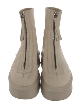 The Row Leather Combat Boots