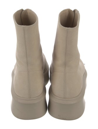 The Row Leather Combat Boots
