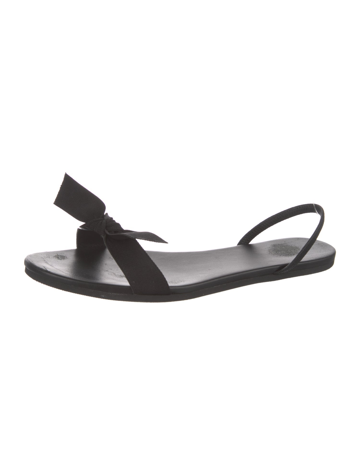 The Row Leather Bow Accents Slingback Sandals