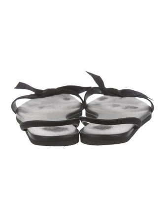 The Row Leather Bow Accents Slingback Sandals