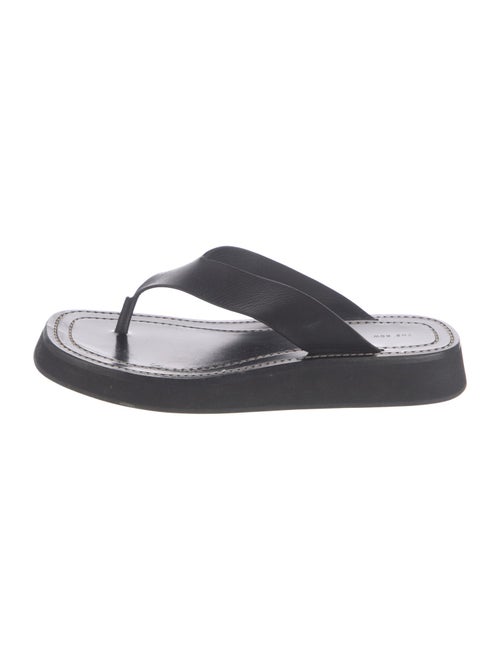 The Row Leather Flip Flops