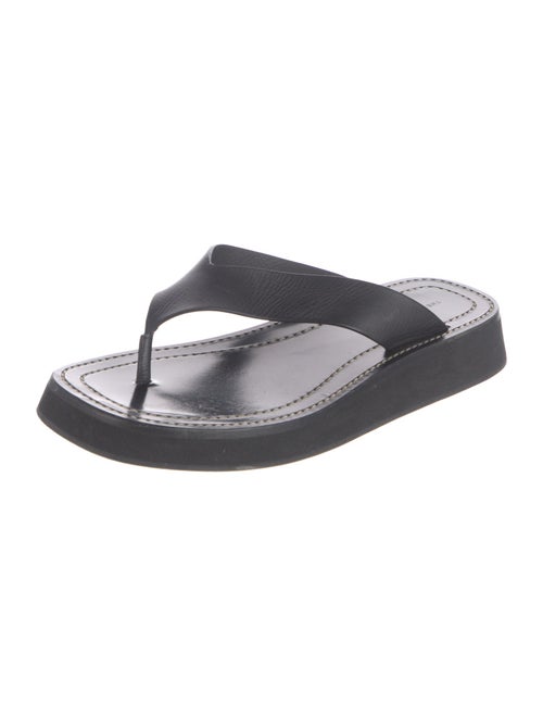 The Row Leather Flip Flops