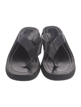 The Row Leather Flip Flops