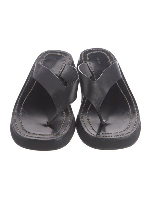The Row Leather Flip Flops