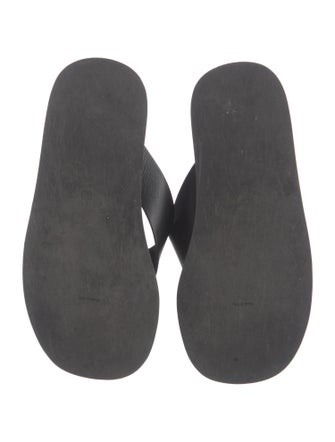The Row Leather Flip Flops
