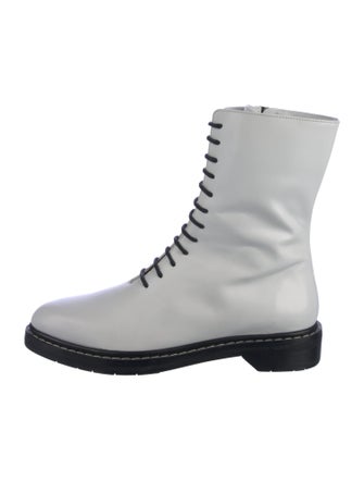The Row Leather Combat Boots