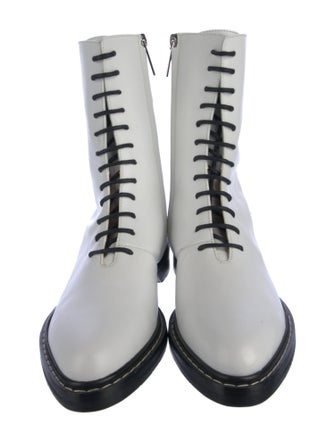 The Row Leather Combat Boots