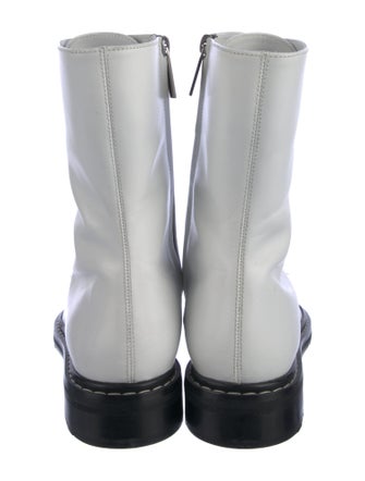 The Row Leather Combat Boots