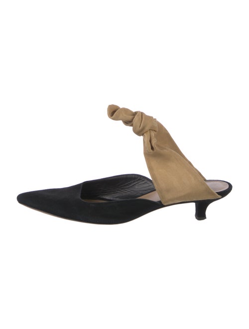 The Row Suede Printed Mules