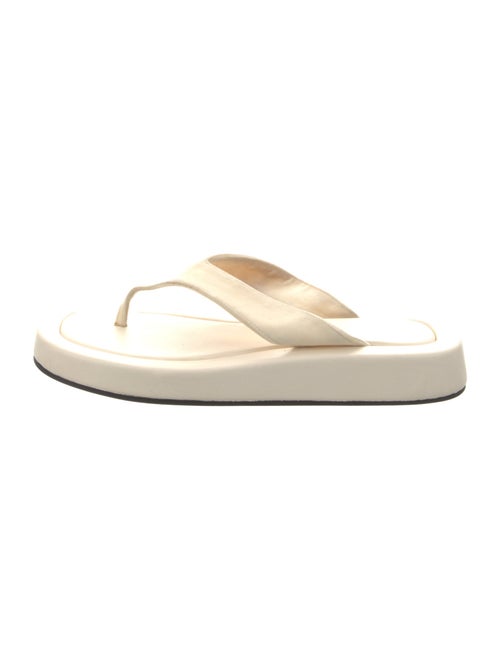 The Row Ginza Lambskin Flip Flops