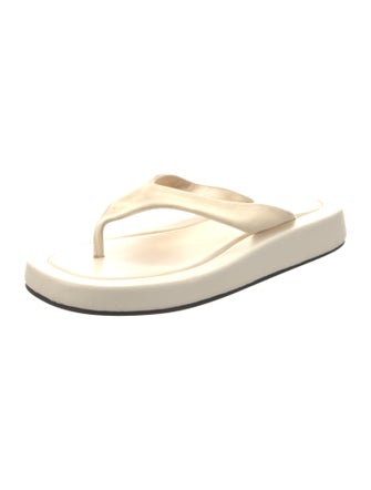 The Row Ginza Lambskin Flip Flops