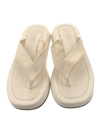 The Row Ginza Lambskin Flip Flops