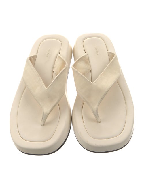 The Row Ginza Lambskin Flip Flops