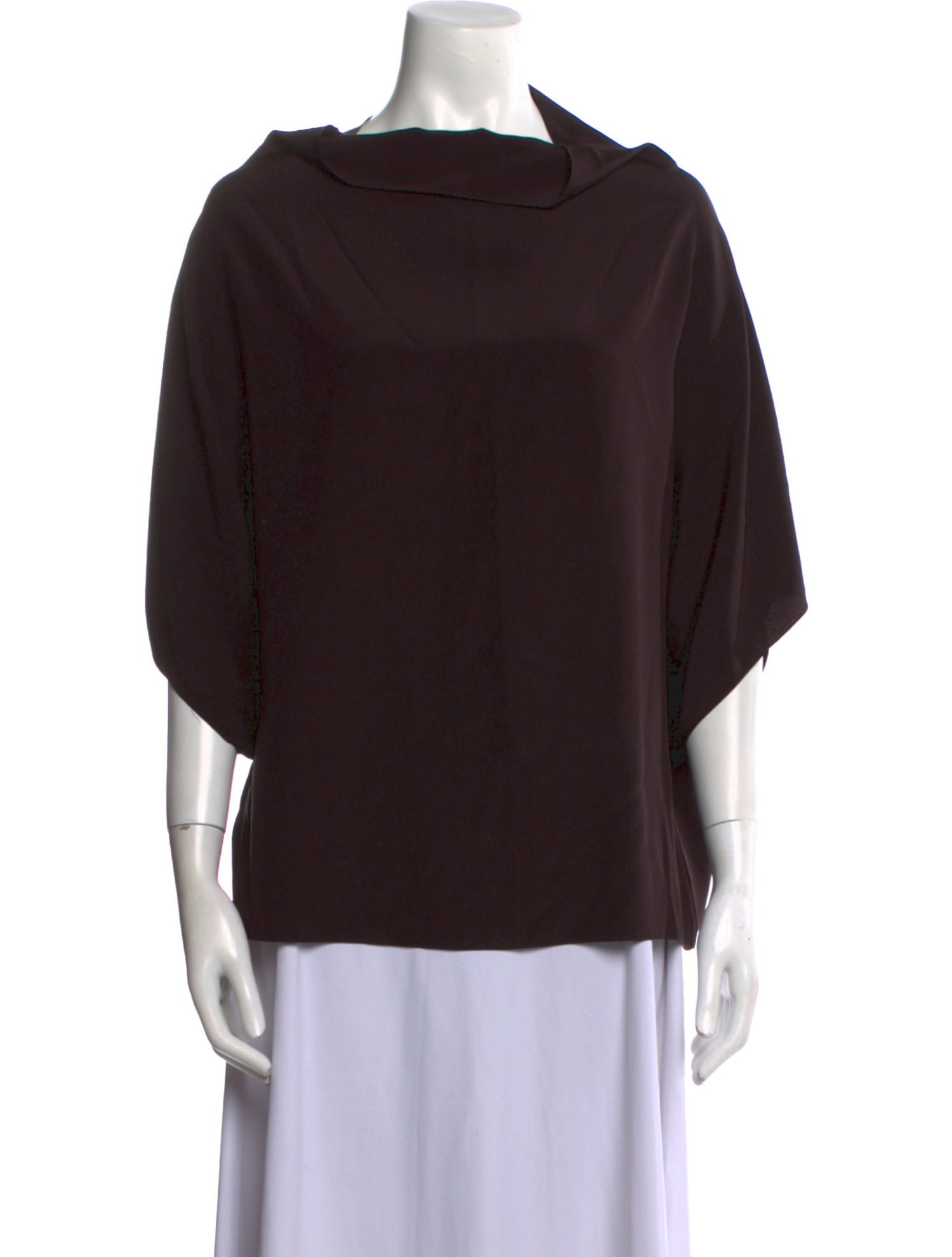 The Row Silk Cowl Neck Blouse