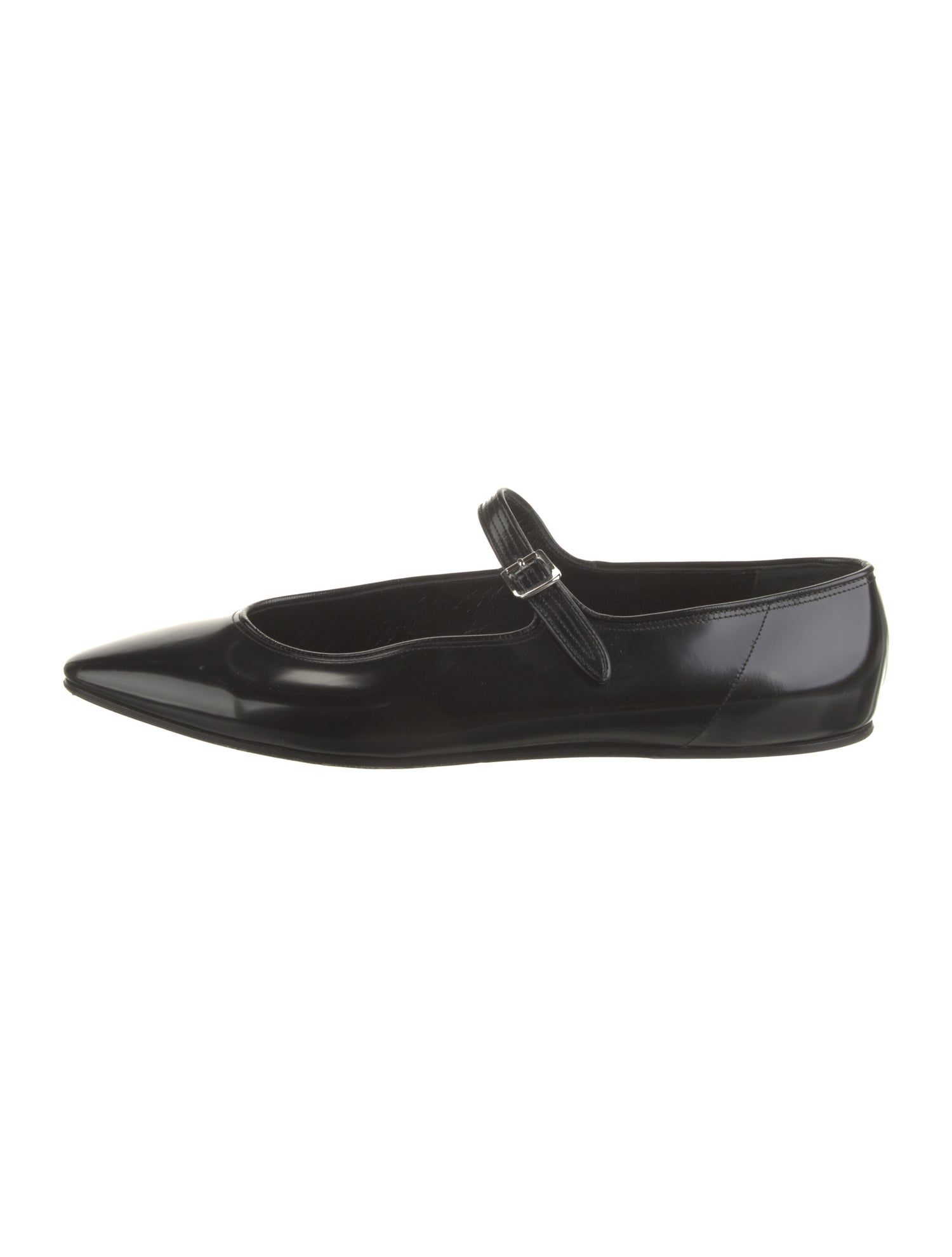 The Row Boheme Leather Mary Jane Flats
