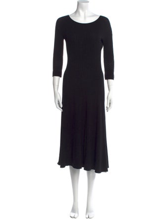 The Row Scoop Neck Midi Length Dress