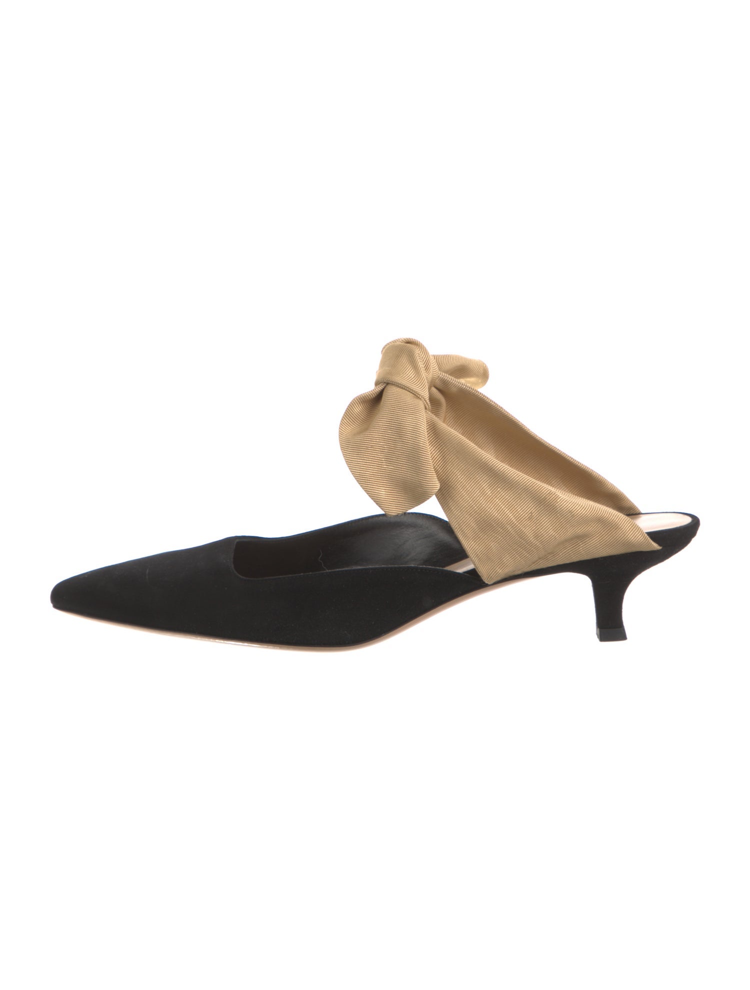 The Row Suede Bow Accents Mules