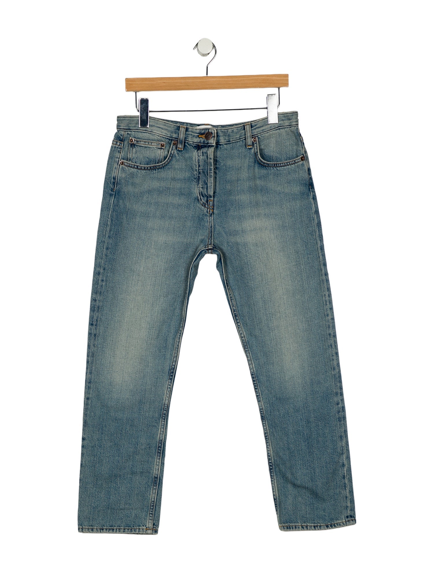 The Row Mid-Rise Straight Leg Jeans
