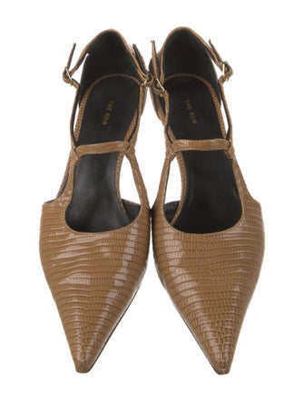 The Row Bourgeoisie Salome Lizard Slingback Pumps