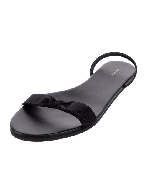 The Row Leather Bow Accents Slingback Sandals