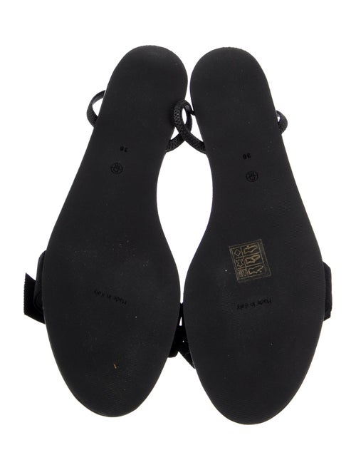 The Row Leather Bow Accents Slingback Sandals