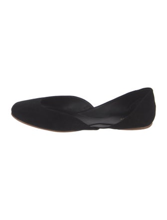 The Row Suede D'Orsay Flats