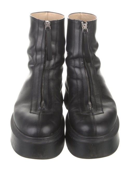 The Row Leather Combat Boots