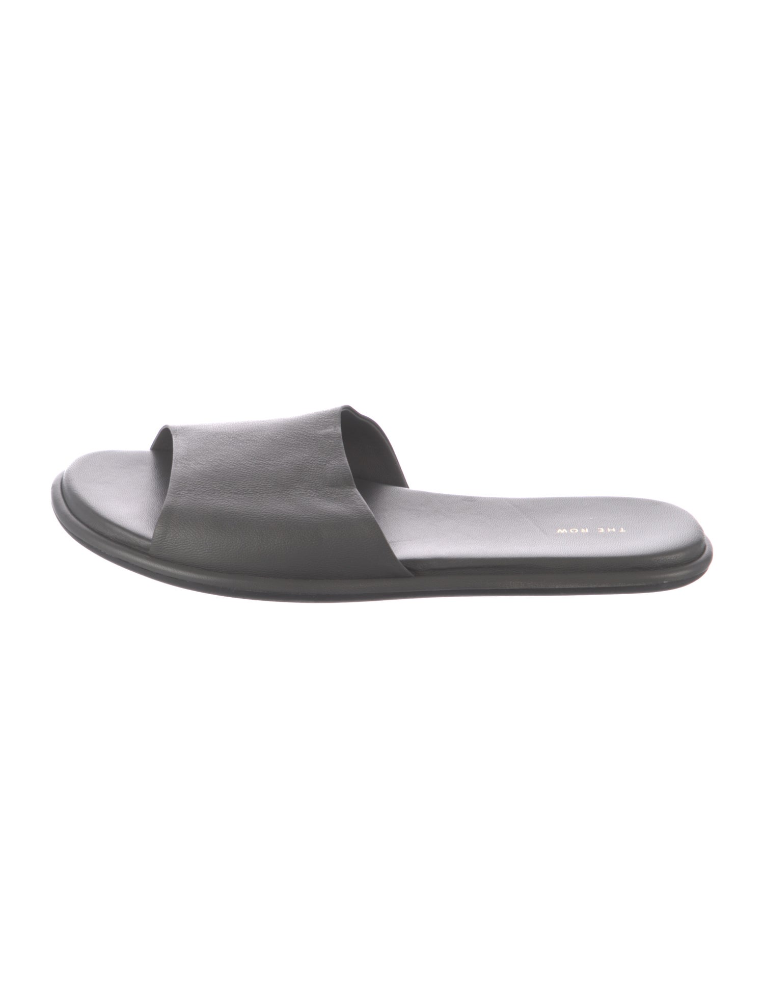 The Row Leather Slides