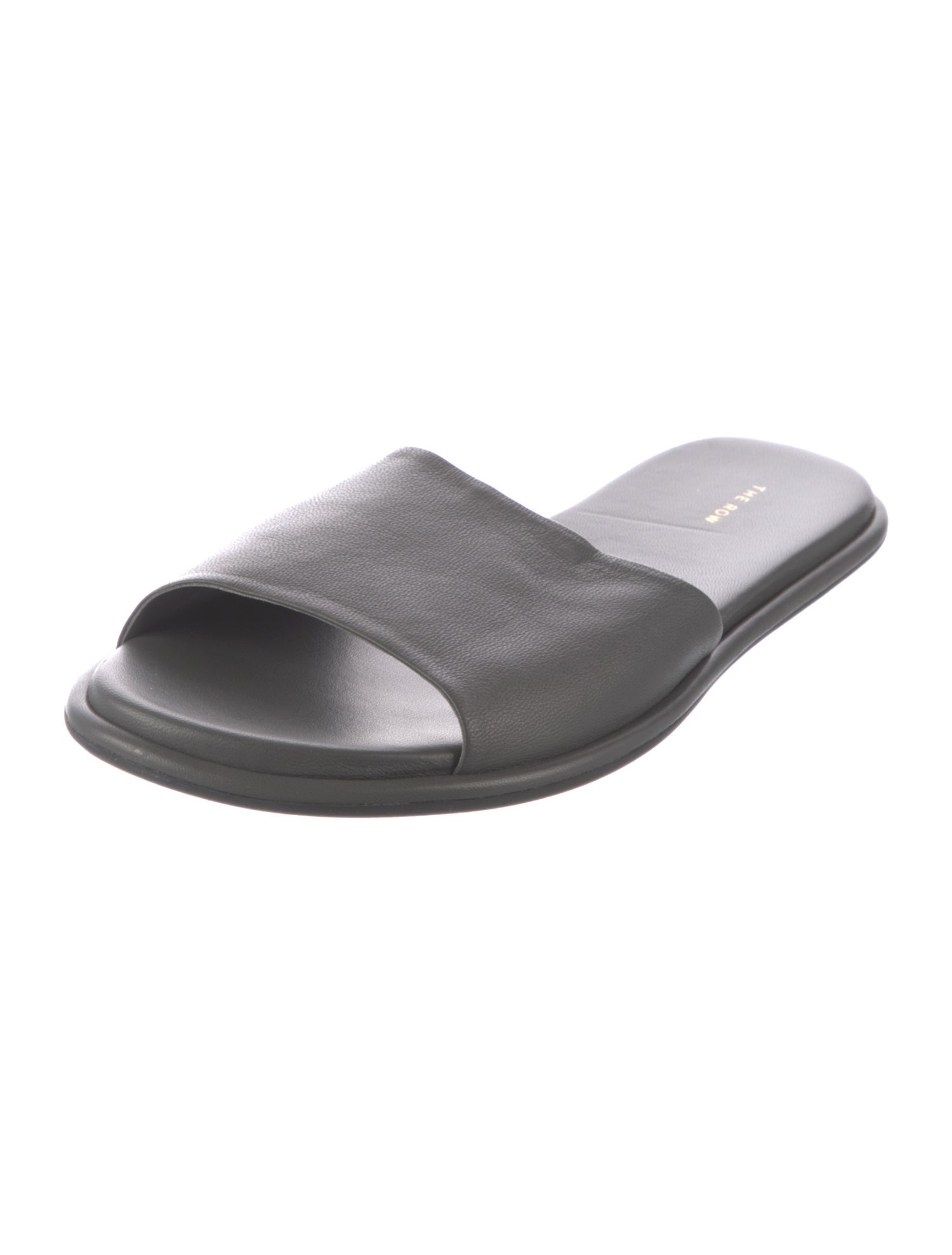 The Row Leather Slides