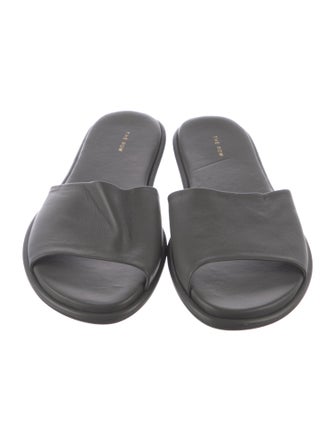 The Row Leather Slides