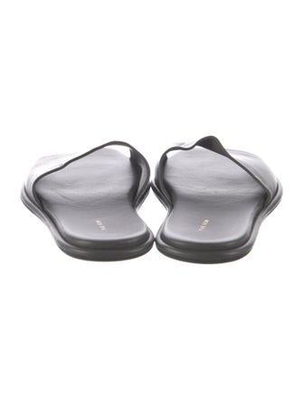 The Row Leather Slides