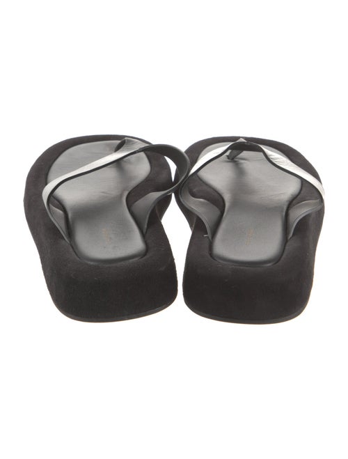 The Row Ginza Suede Flip Flops