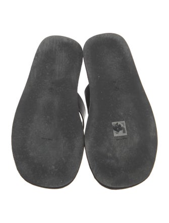 The Row Ginza Suede Flip Flops