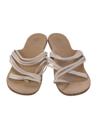 The Row Leather Slides