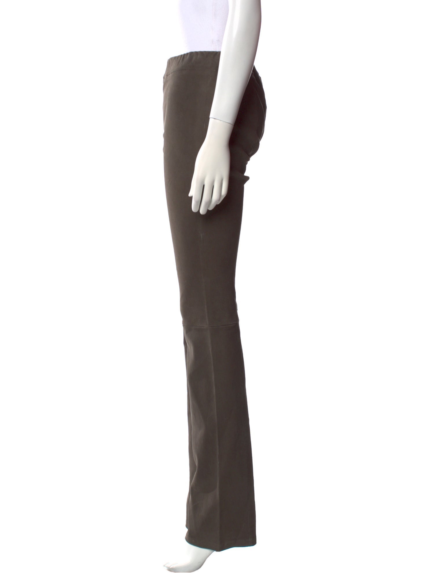 The Row Suede Straight Leg Pants