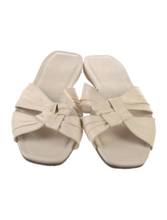 The Row Soft Knot Lambskin Slides