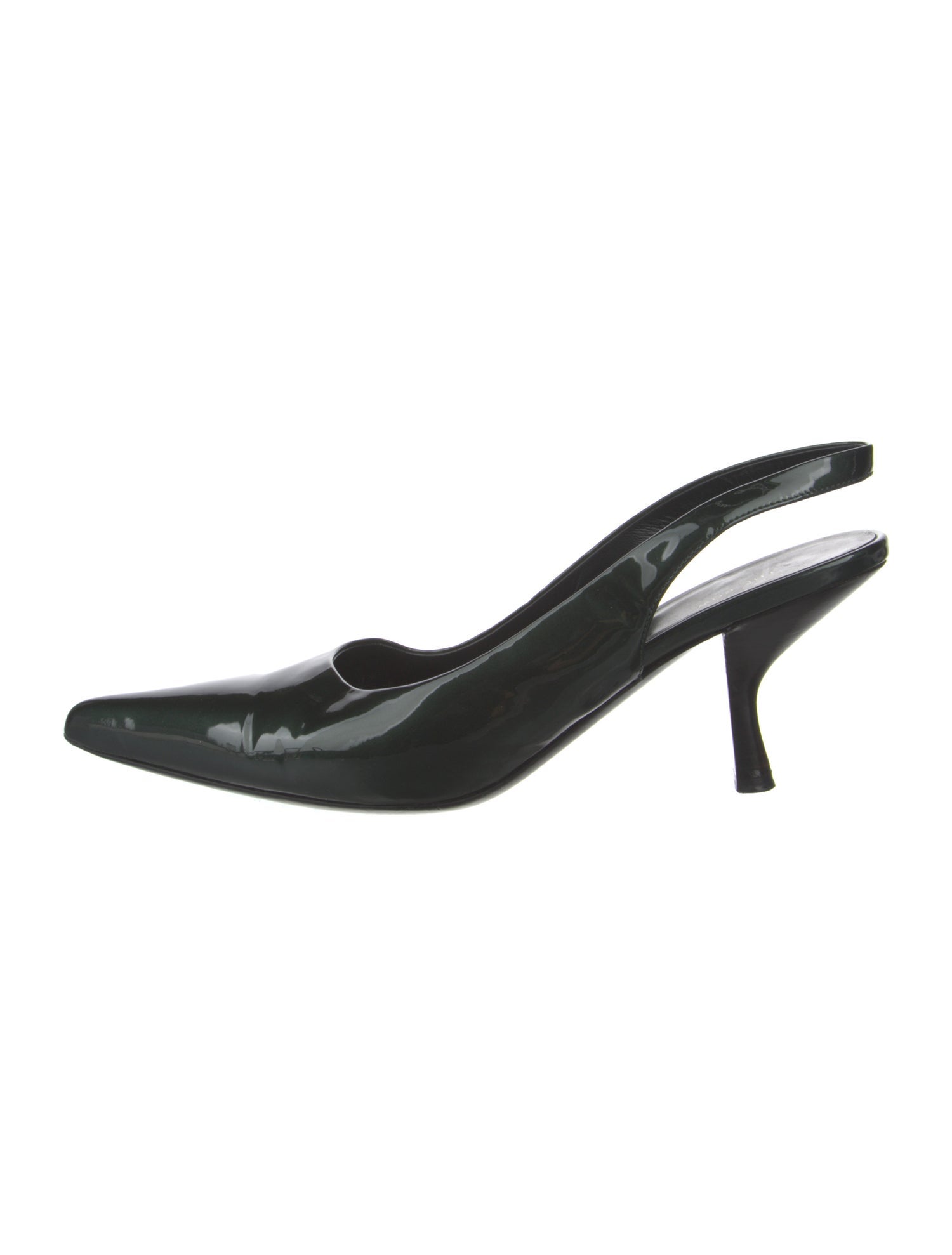 The Row Slingback Patent Leather Slingback Pumps