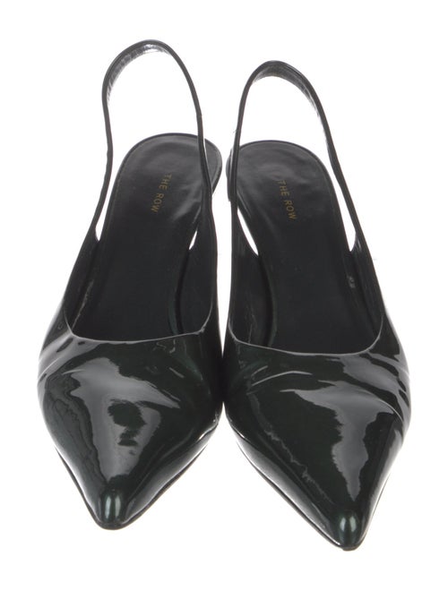 The Row Patent Leather Slingback Pumps