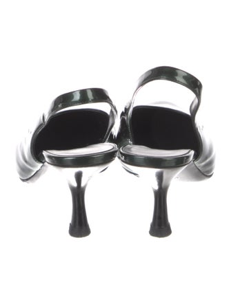 The Row Patent Leather Slingback Pumps