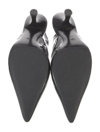 The Row Patent Leather Slingback Pumps