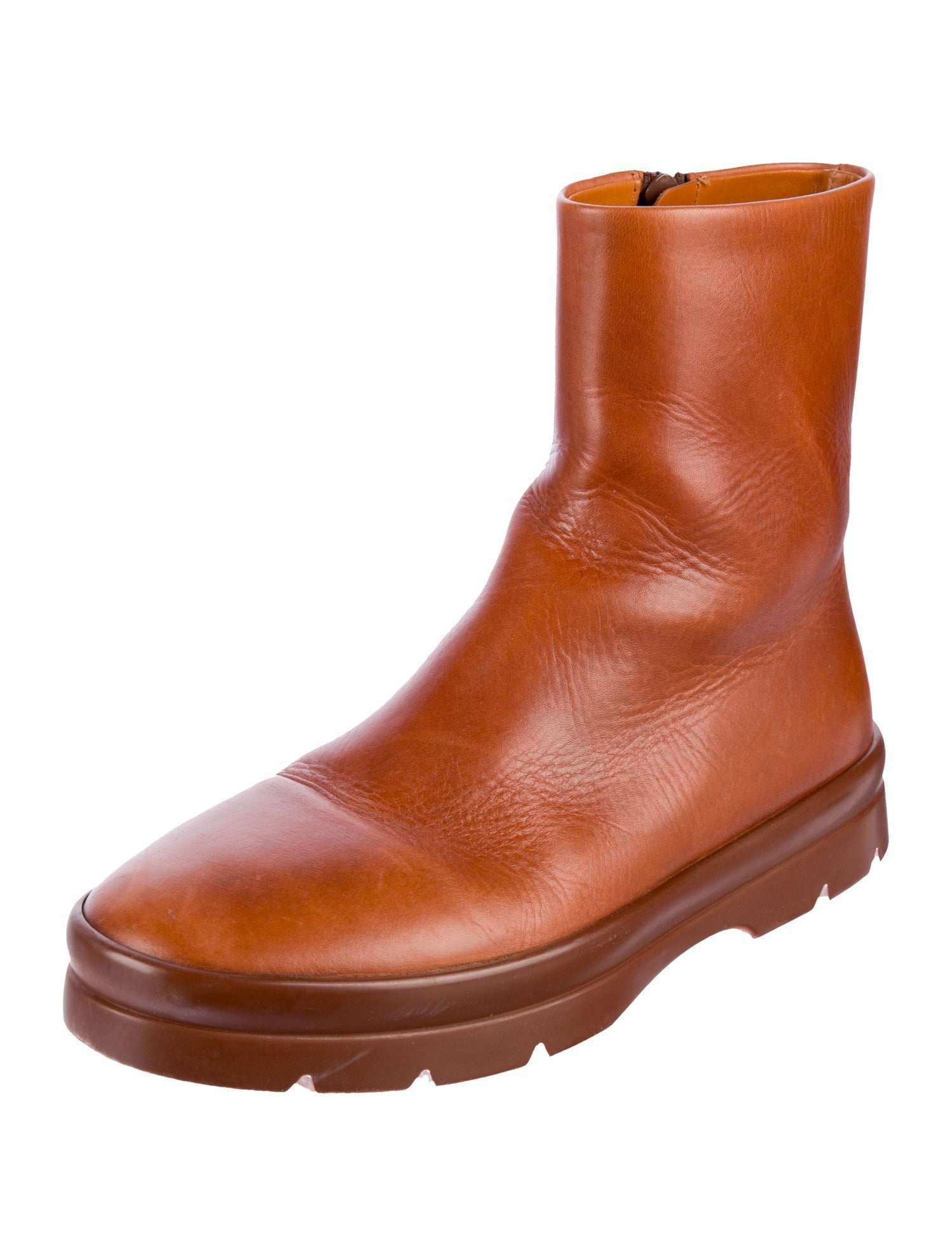 The Row Leather Combat Boots