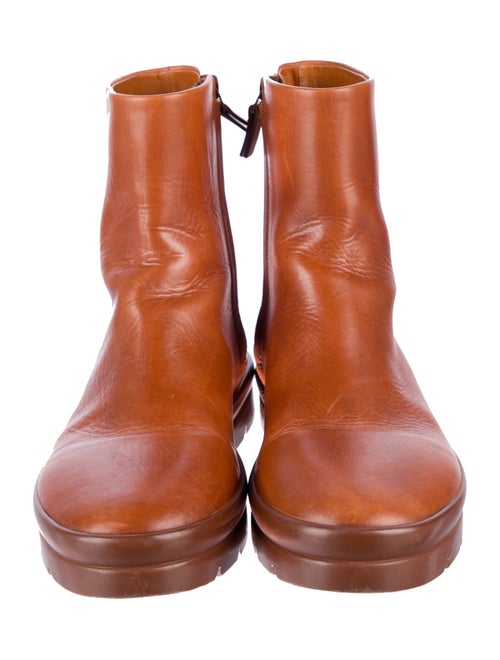 The Row Leather Combat Boots