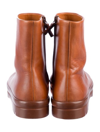 The Row Leather Combat Boots