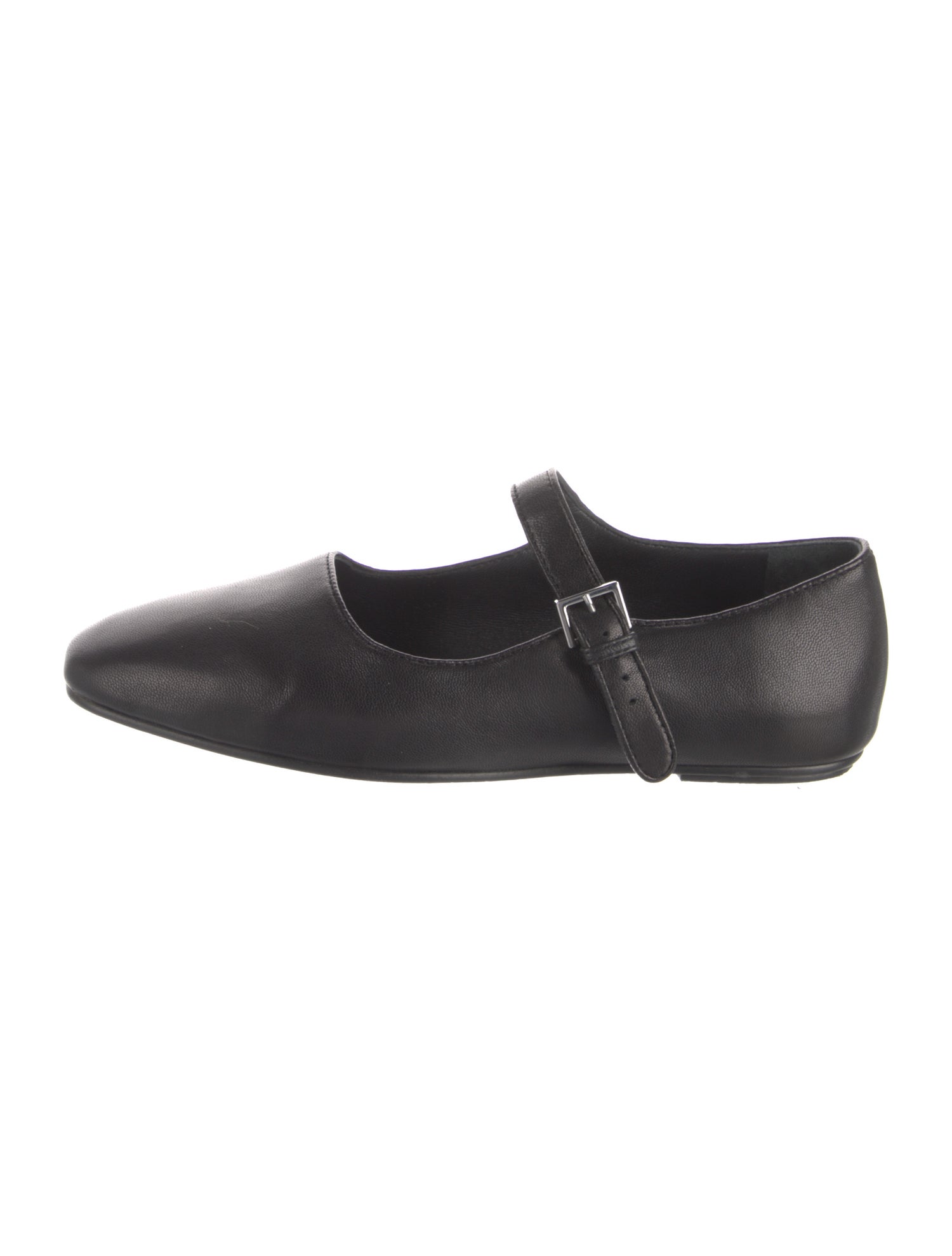 The Row Leather Mary Jane Flats