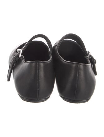 The Row Leather Mary Jane Flats