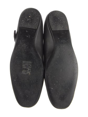 The Row Leather Mary Jane Flats
