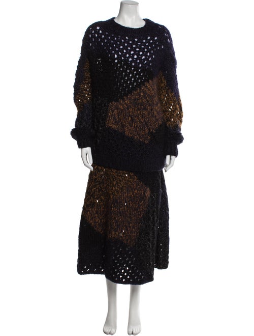 The Row Cashmere Patterned Skirt Set